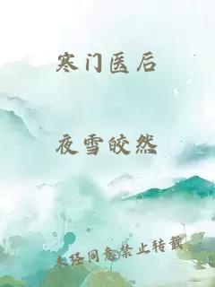 寒门医后