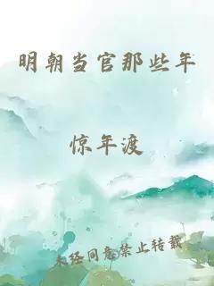 明朝当官那些年